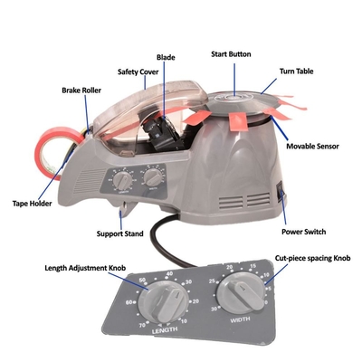 Auto Turntable Tape Dispenser Zcut 870 25mm Width	ABS Material