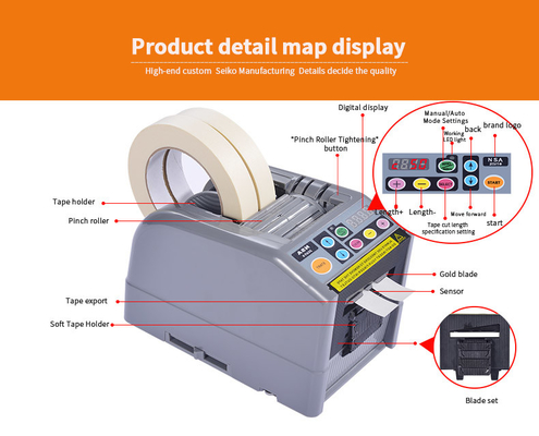 Desk Multi Tape Dispenser Automatic 100V 50Hz 6mm Width For Office