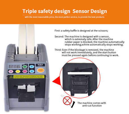 NSA Small Automatic Tape Cutting Machine 1.67kg With Optical Sensor